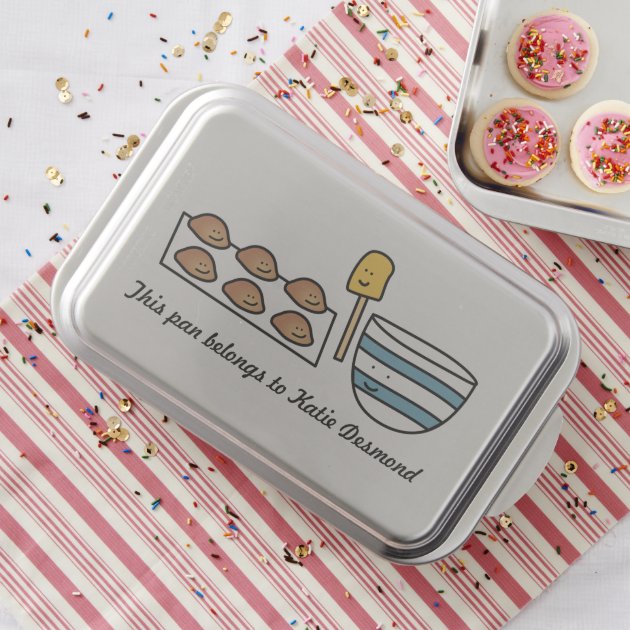 Personalized Cute Kawaii Cookie Covered Baking Pan Cake Pan