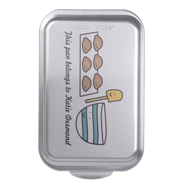 Personalized Cute Kawaii Cookie Covered Baking Pan Cake Pan 3/5