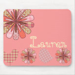 PERSONALIZED CUTE PINK PATTERN MOUSEPAD