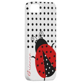 Personalized CutePolka Dot Red Ladybug iPhone 5 Case