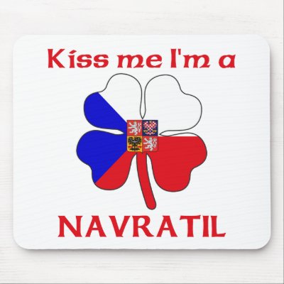 Personalized Czech Kiss Me I'm Navratil Mouse Mat by KissMeTshirts