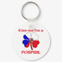 Personalized Czech Kiss Me I'm Pospisil keychains