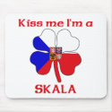 Personalized Czech Kiss Me I'm Skala mousepads