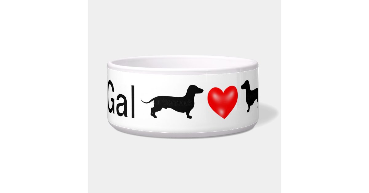 Personalized Dachshund Dog Bowl Zazzle
