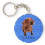 Personalized Dachshund Keychain