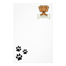 Personalized Dachshund Stationery Design