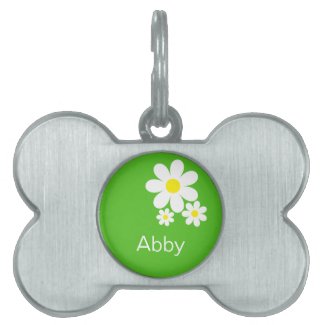 Personalized Daisy Pet Tag