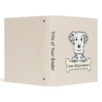 Personalized Dalmation Vinyl Binders