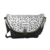 Personalized Dalmation dog theme messenger bags