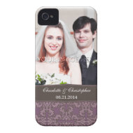 Personalized Damask Bride & Groom iPhone 4 Case casematecase