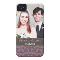 Personalized Damask Bride & Groom iPhone 4 Case casemate cases