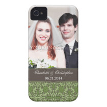 Personalized Damask Bride & Groom iPhone 4 Case casemate cases