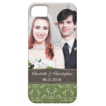 Personalized Damask Bride & Groom iPhone 5 Case