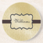 Personalized Damask coasters