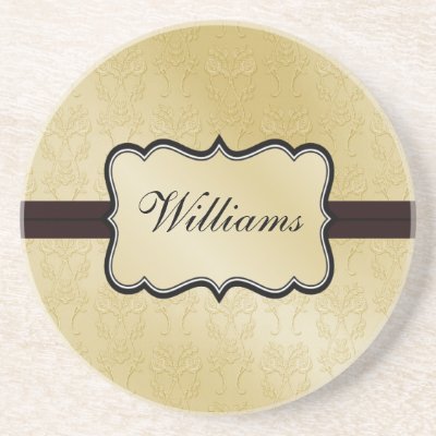 Personalized Damask coasters