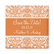 Personalized Damask Save the Date Magnet by hummingbirdcake Personalized Damask Save the Date Magnet