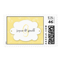 Personalized Damask Wedding Postage