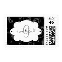 Personalized Damask Wedding Postage