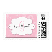 Personalized Damask Wedding Postage