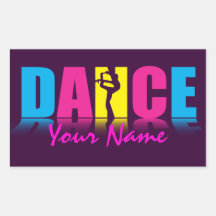 Personalized Dance Dancer Rectangle Sticker