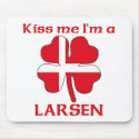 Personalized Danish Kiss Me I'm Larsen mousepads by KissMeTshirts Personalized Danish Kiss Me I'm Larsen mousepads