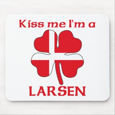 Personalized Danish Kiss Me I'm Larsen Mouse Pad by KissMeTshirts