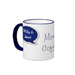 Personalized Dark Blue Speech Bubble Coffee Mug