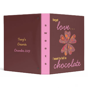 Personalized dessert cookbook binder