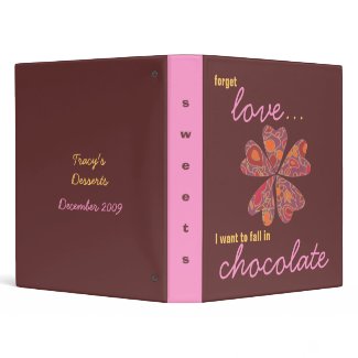 Personalized dessert cookbook binder