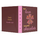 Personalized dessert cookbook binders