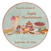 Personalized Dessert Recipe Stickers