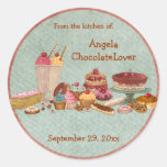 Personalized Dessert Recipe Stickers