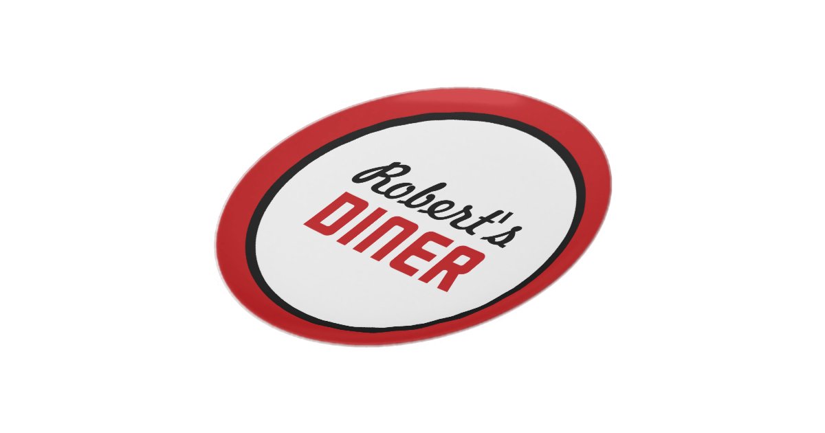 Personalized Diner Dinner Plate Zazzle