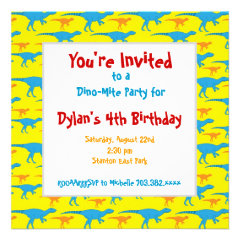 dinosaur birthday party invitations
