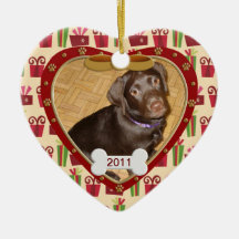 Personalized Dog Photo Frame Christmas Tree Ornament