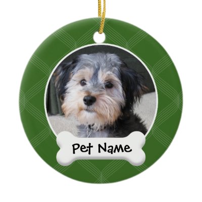 Personalized Dog Photo Frame - SINGLE-SIDED Christmas Tree Ornament