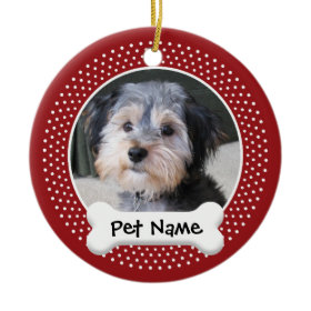 Personalized Dog Photo Frame - SINGLE-SIDED Christmas Ornaments