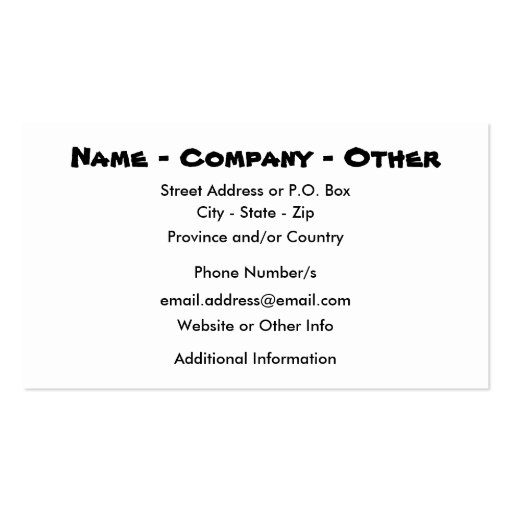 Personalized Donut Business Card Template (back side)