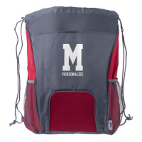 Personalized drawstring backpack with monogram