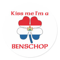 Personalized Dutch Kiss Me I'm Benschop stickers