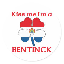 Personalized Dutch Kiss Me I'm Bentinck stickers