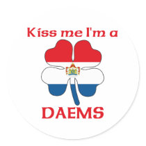 Personalized Dutch Kiss Me I'm Daems stickers