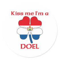 Personalized Dutch Kiss Me I'm Doel stickers