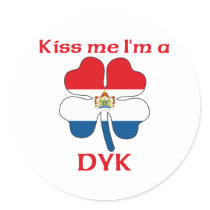 Personalized Dutch Kiss Me I'm Dyk stickers