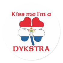 Personalized Dutch Kiss Me I'm Dykstra stickers