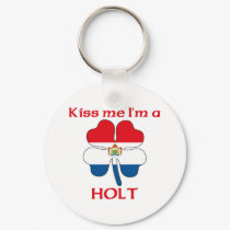 Personalized Dutch Kiss Me I'm Holt keychains