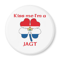 Personalized Dutch Kiss Me I'm Jagt magnets