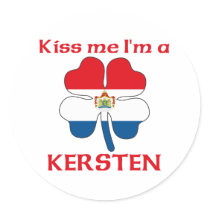 Personalized Dutch Kiss Me I'm Kersten stickers