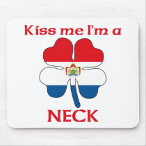 Personalized Dutch Kiss Me I'm Neck mousepads