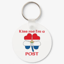 Personalized Dutch Kiss Me I'm Post keychains